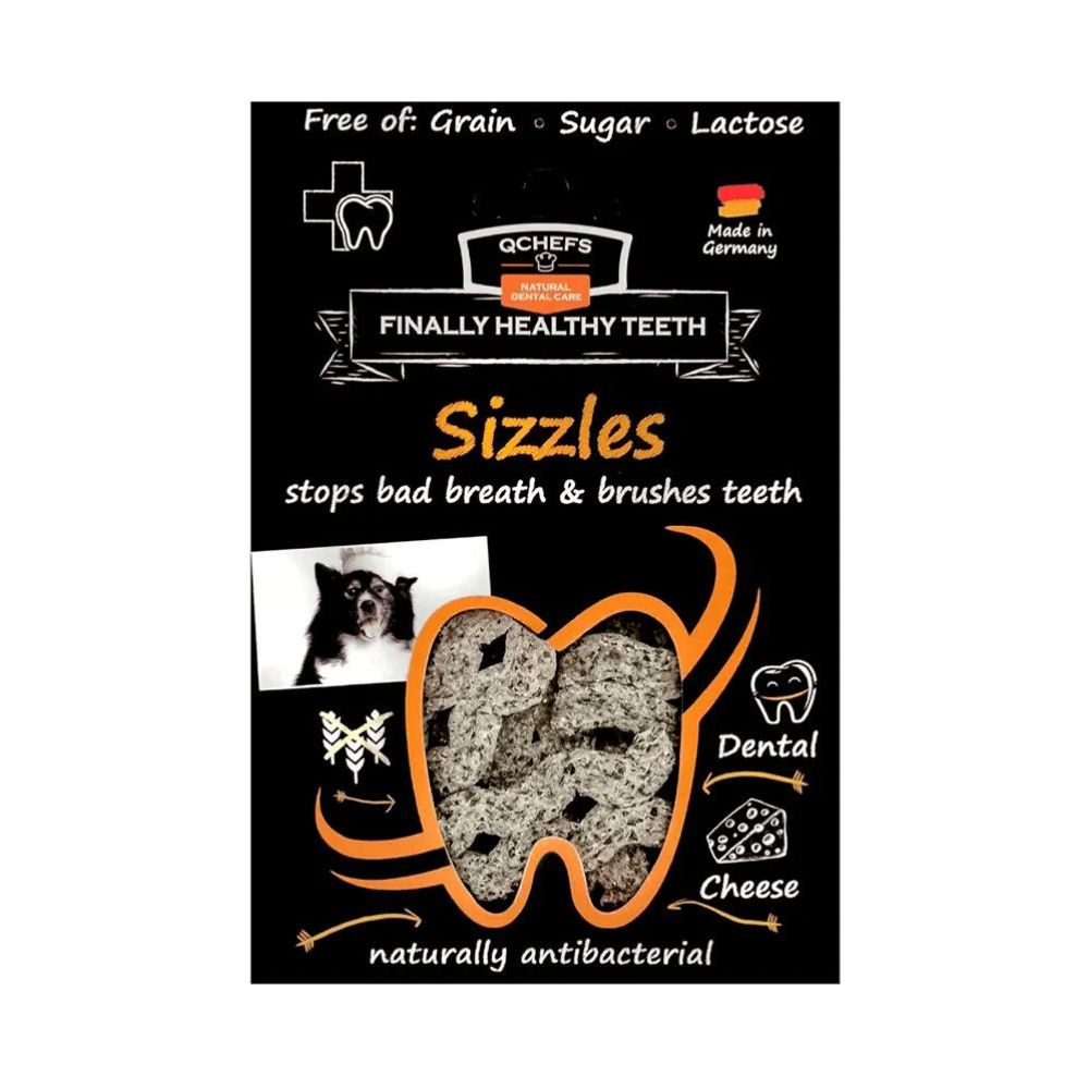 QChefs Sizzles fogtisztító jutalomfalat kutyáknak 65 g