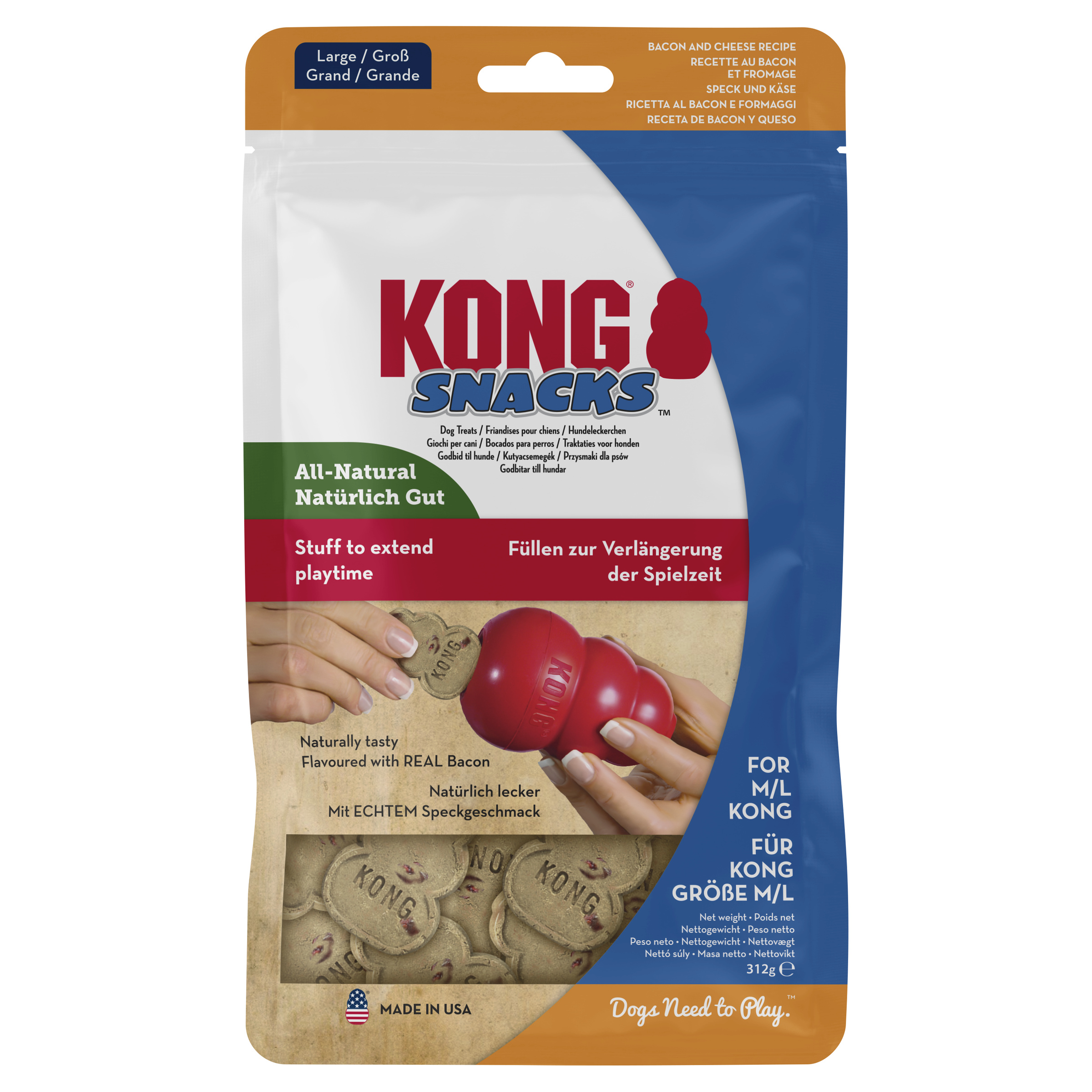 KONG Snacks bacon&cheese 312 g