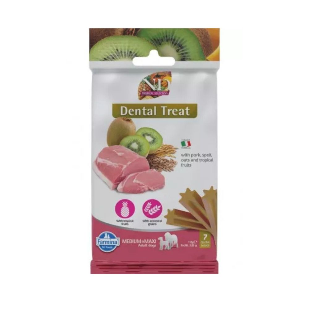 N&D Tropical Selection Dog Jutalomfalat Dental Pork Adult Med&max 100g