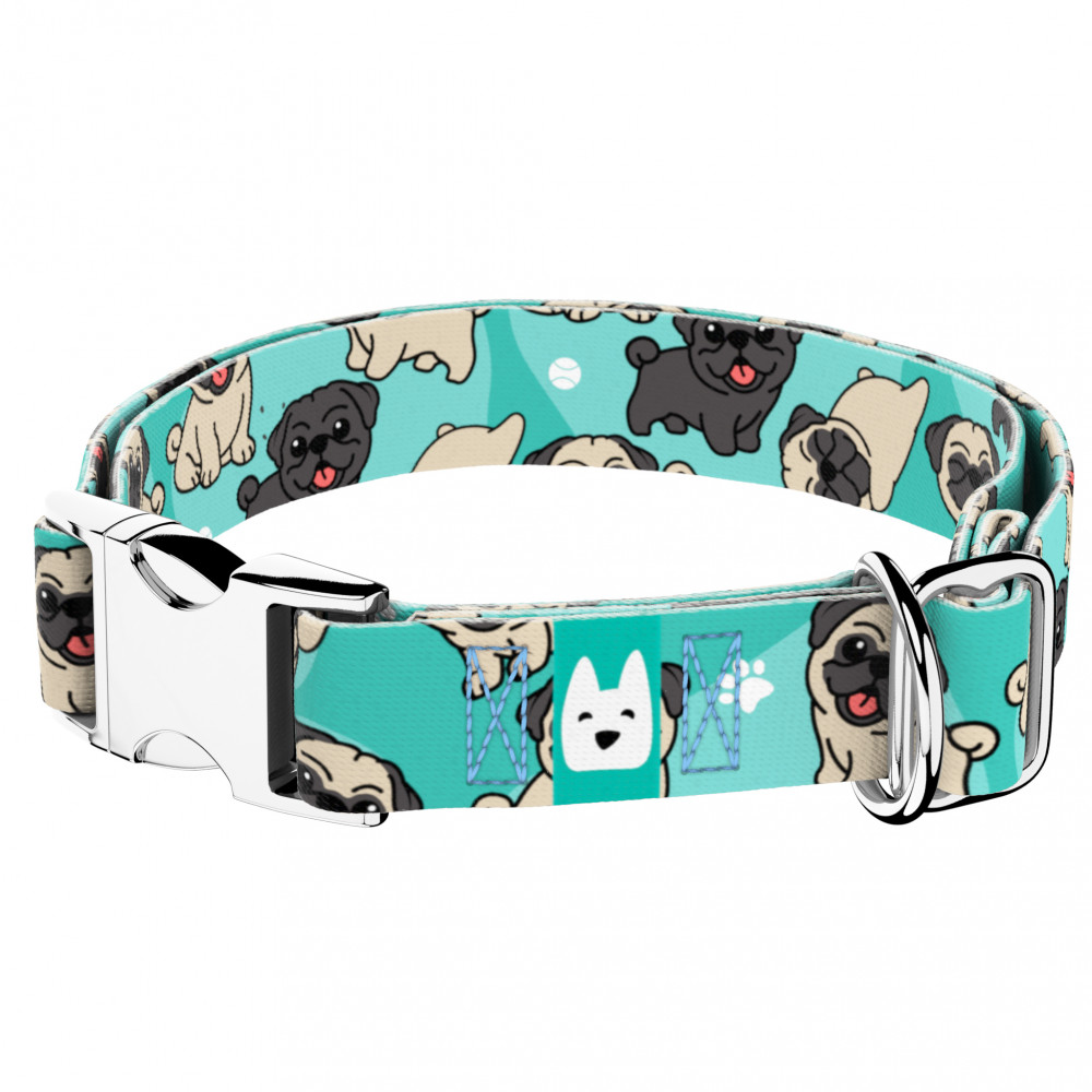 April&June Mopsz nyakörv (kék) ezüst csattal - Image 3