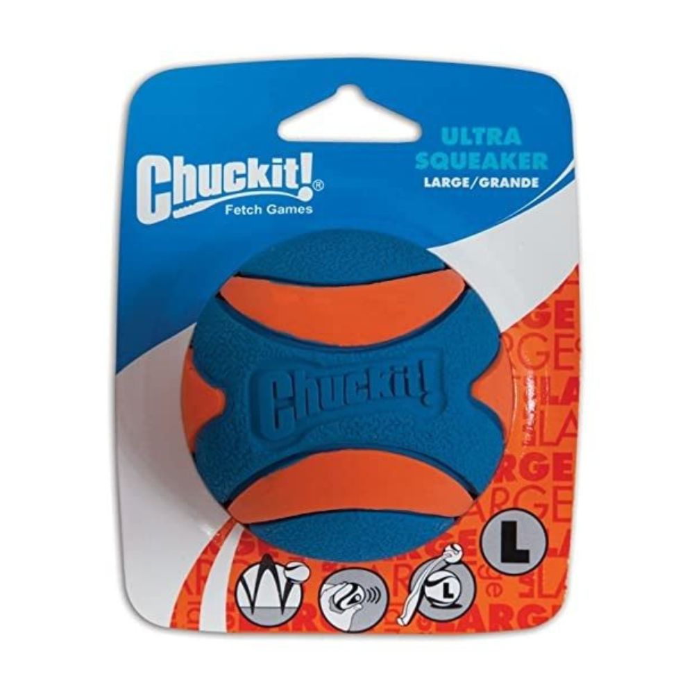 CHUCKIT Ultra Squeaker Sípolós Labda (L)